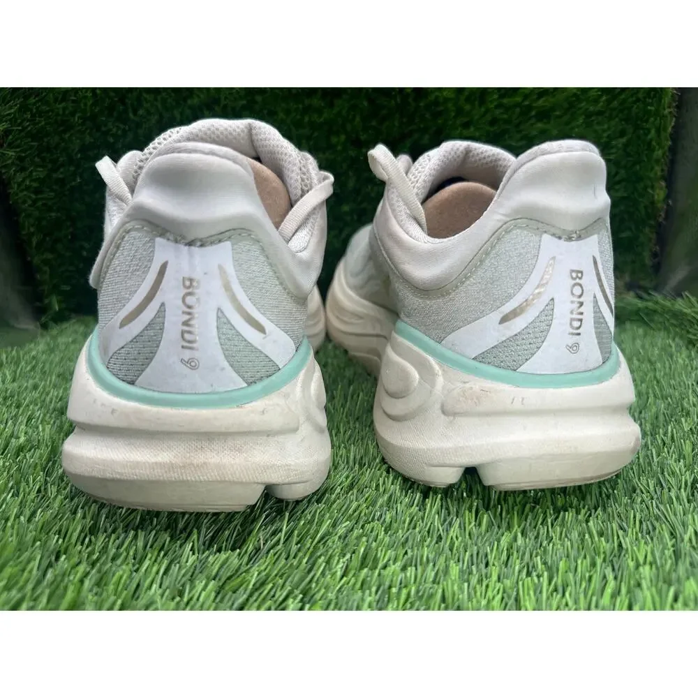 Hoka One One Bondi 9 1162012-TLSL Athletic Sneaker Women's 9B Beige Knit Running